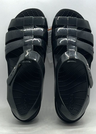 Крокс сандалі жіночі сплеш чорні crocs sandals crocs splash glossy fisherman black10 фото