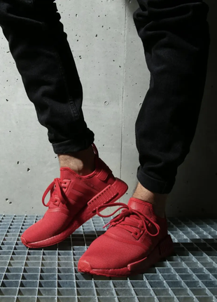 Мужские кроссовки adidas nmd r1 men's shoes red-scarlet