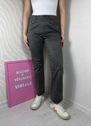 Versace collection брюки джинсы серые винтажные версаче дизайнерские базовые maison owens
