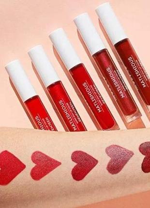 Seventeen matlishious super stay lip color рідка матова червона помада севентін