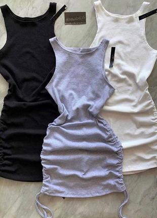 Платье с затяжками. рубчик туречки
▪️размер: 42-46 (onesize)
▪️цвет: черный, белый, розовый, серый2 фото