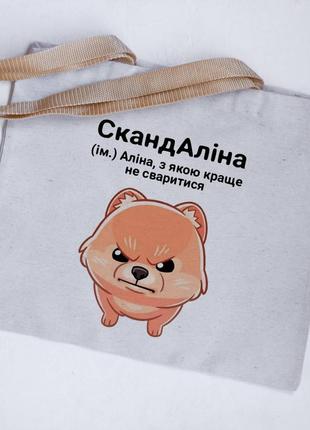 Эко сумка шоппер алина