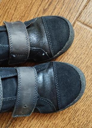 Кожаные ботинки демсезон для девочки primigi 28 высокие кеды натуральная кожа замш3 фото