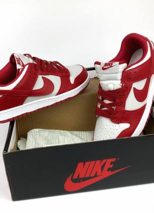 Кроссовки найк nike nike sb dunk red&white1 фото