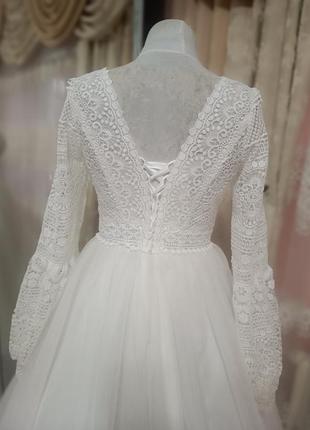 Весільна сукня,,мереживо,, 46-48рр3 фото