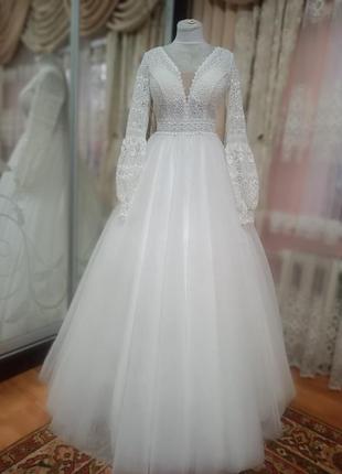 Весільна сукня,,мереживо,, 46-48рр1 фото