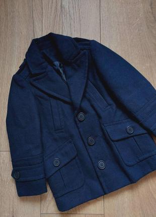 Класичне пальто на хлопчика тепле 2 3 роки 92 98 см классическое пальто на мальчика теплое 2 3 года2 фото