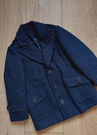 Класичне пальто на хлопчика тепле 2 3 роки 92 98 см классическое пальто на мальчика теплое 2 3 года4 фото
