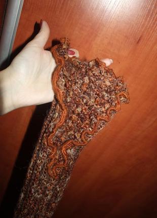 Свитер вязаный акрил махер рыжая коричневая lola&liza5 фото