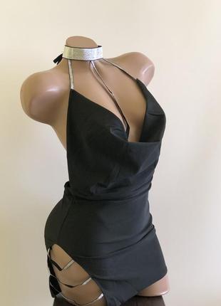 Сукня плаття з блискучими стрічками сексуальный пеньюар 3993 фото