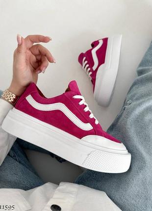 Женские кеды кроссовки из натурального замша