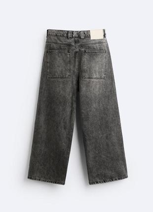 Вареные мешковатые джинсы серые zara new7 фото