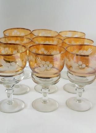 Келих кольорове скло вінтаж фужер вінтажні срср