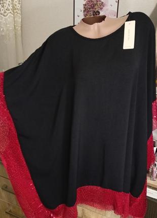 Нарядная блуза италия летучая мышь,блузка кимоно в паетки1 фото