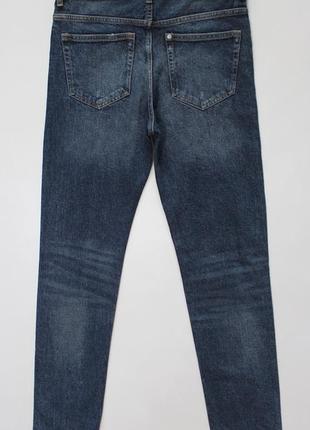 Стильные зауженные (slim fit) джинсы с осветлениями и потертостями / рваностями от h&amp;m8 фото