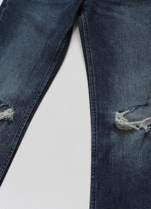 Стильные зауженные (slim fit) джинсы с осветлениями и потертостями / рваностями от h&amp;m6 фото