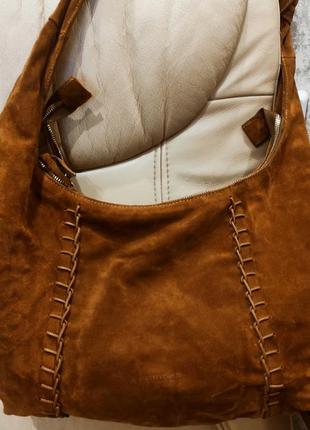 Bridas замшевая сумка кожаная сумочка натуральная замша шоппер новая сток! оригинал7 фото