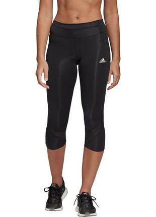 Леггинсы adidas own the run 3/4 tights black fs98333 фото