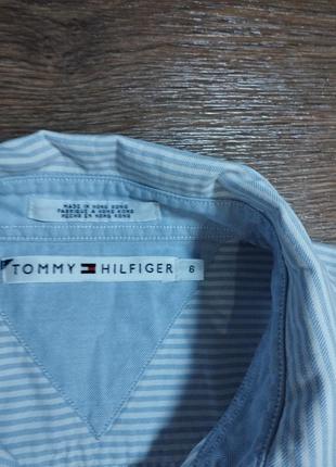 Стильная котоновая рубашка в полоску tommy hilfiger3 фото