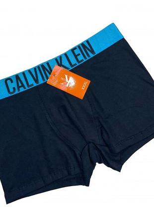 Черные боксёры calvin klein яркая резинка, l, xl, 2xl, 3xl. код: т223