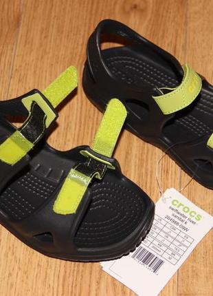 Дитячі босоніжки crocs swiftwater river sandal сандалі крокс c12 - j36 фото