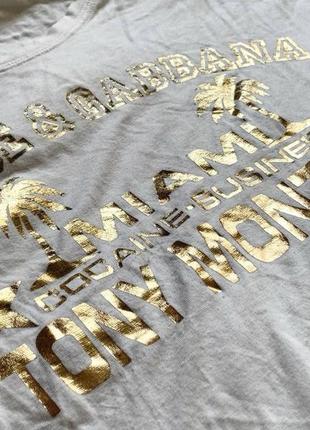 Dolce&amp;gabbana golden tony montana miami cocaine business vintage tee3 фото