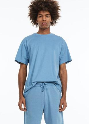 Бавовняна футболка овер h&m