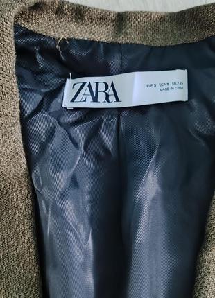 Оверсайз-пиджак zara, удлиненный, лен,котон5 фото