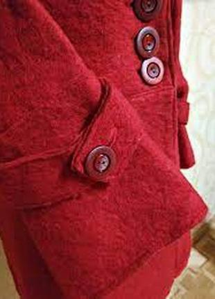Шикарне дизайнерське пальто з валяної вовни бренду hand made5 фото
