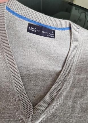 Светр джемпер пуловер marks & spencer (100% merino wool)3 фото