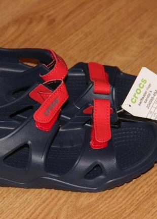Детские босоножки crocs swiftwater river sandal сандалии крокс c12 - j3