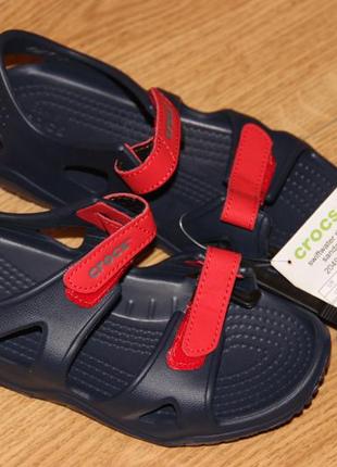 Детские босоножки crocs swiftwater river sandal сандалии крокс c12 - j3