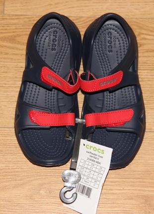 Детские босоножки crocs swiftwater river sandal сандалии крокс c12 - j3