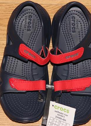 Детские босоножки crocs swiftwater river sandal сандалии крокс c12 - j3