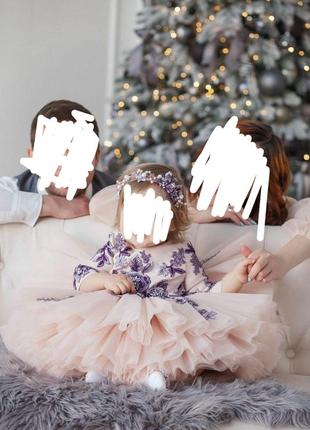 Family платья мама + дочь, платье в год, праздничное детское платье + мама, family look, фемели лук 70 см, 75 см, 80 см4 фото