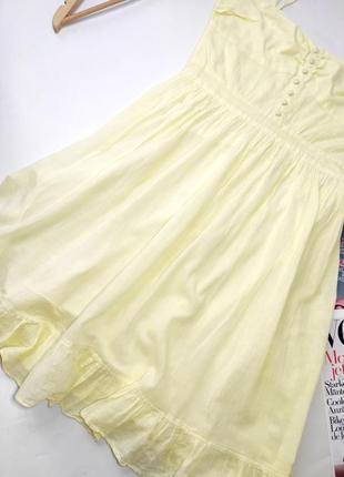 Сукня жіноча сарафан на бретелях жовтого кольору клешь від бренду new look 143 фото