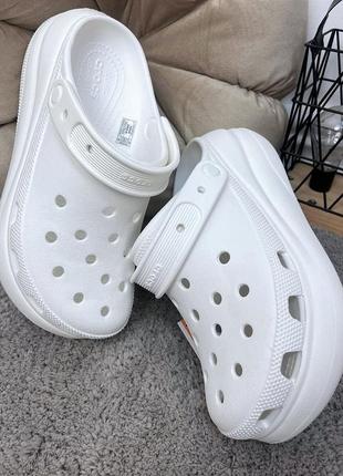 Жіночі крокси сабо Disney crocs classic crush white білі лідер продажів