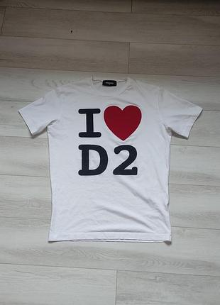 Dsquared2 футболка біла чоловіча тішка кофта