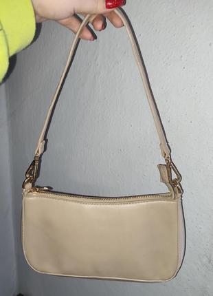 Базова бежева сумочка, багет від фірми newyorker