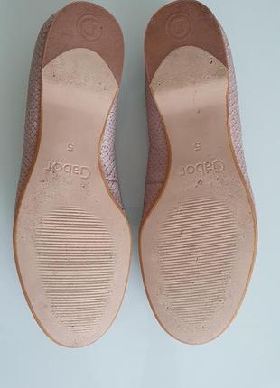 Кожаные туфли, балетки gabor р.38 (5)8 фото