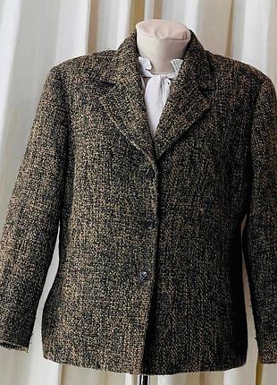Шикарний шерстяний демісезонний піджак жакет