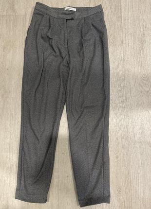 Сірі класичні плотні теплі брюки штани зі стрілками reserved