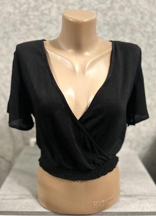 Кроп топ на запах блуза