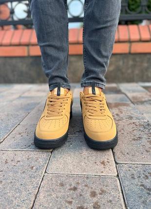 Кроссовки nike air force 1 '07 wheat/black-midnight navy9 фото