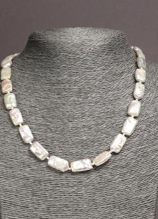 Ожерелье из натурального барочного жемчуга d-18х10мм+- l-48см+-