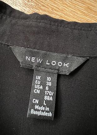 Чорна блуза new look з коротким рукавом3 фото