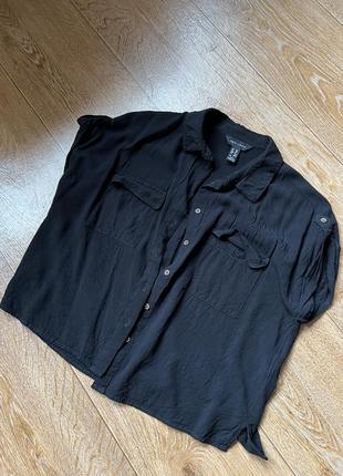 Чорна блуза new look з коротким рукавом4 фото