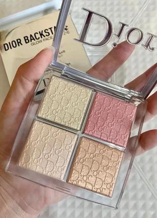 Палетка хайлайтеров диор dior backstage glow face palette 004