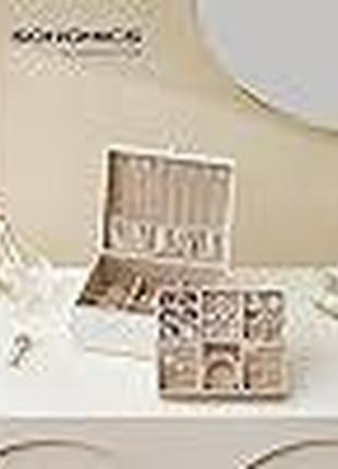 Ящик 2-ярусный для драгоценностей и ювелирных изделий с ручкой songmics jbc165w01 20,5 x 24 x 11 см, белый2 фото