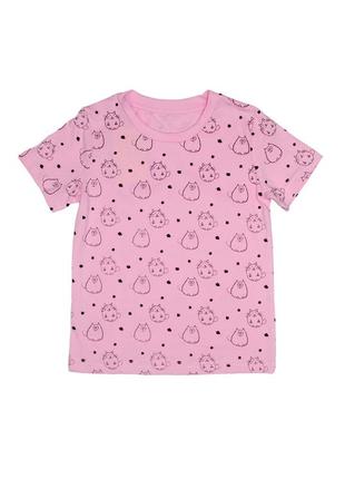 Футболка дитяча рожева з котиками tm mishka